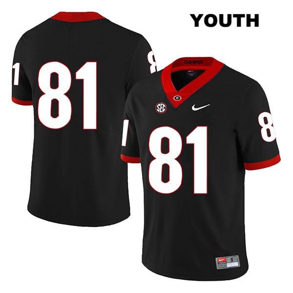 Georgia Bulldogs Youth Jaylen Johnson #81 NCAA No Name Legend Authentic Black Nike Stitched College Football Jersey USO5756SC